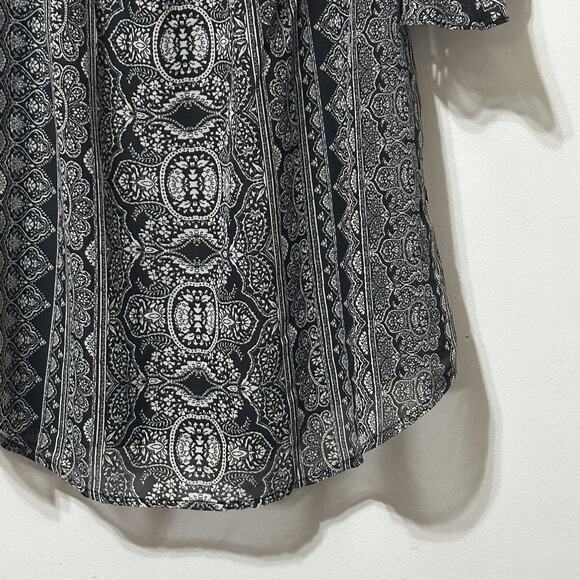 City Triangles Off Shoulder Mini Dress L Flutter Sleeve Y2K Boho Festival Party - Picture 2 of 11